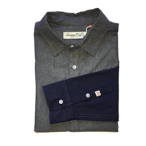 NEW Sovereign Code Navy Color Block Button Down XL